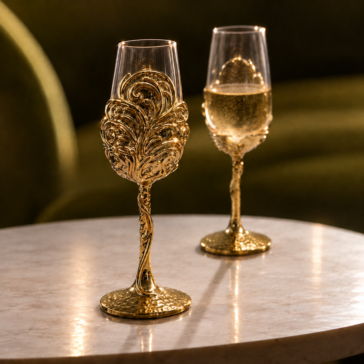 Gold Leaf - Collector Edition Handmade Wine Glass