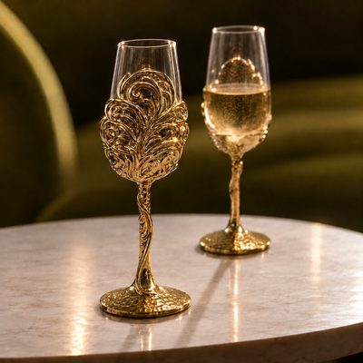 Gold Leaf - Collector Edition Handmade Wine Glass