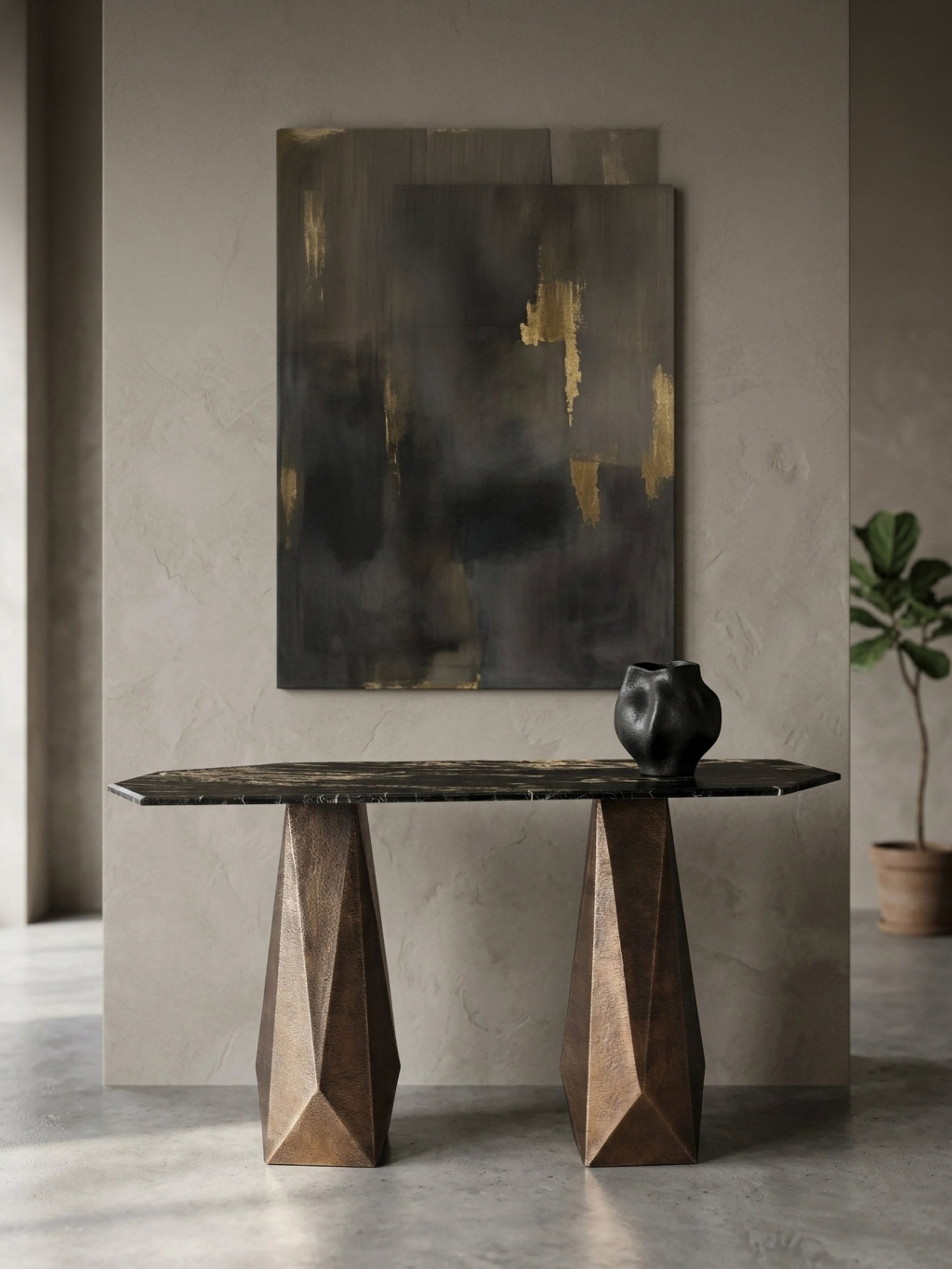 Facet Marble Console Table - Product Image 