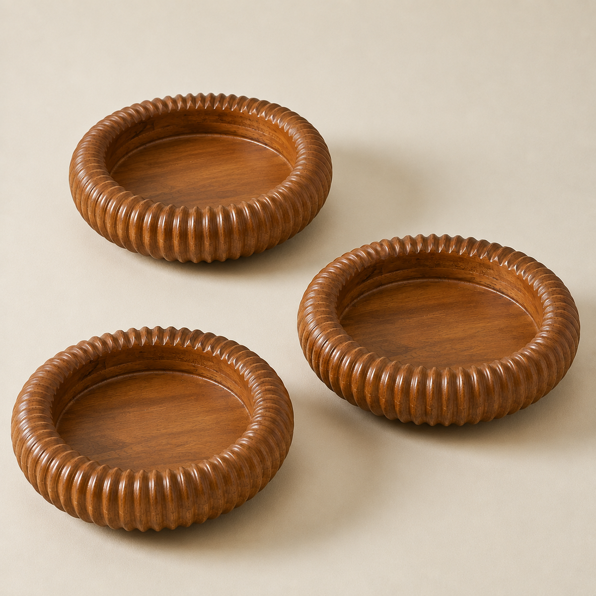 FLUTED BOIS- WOODEN BOWL