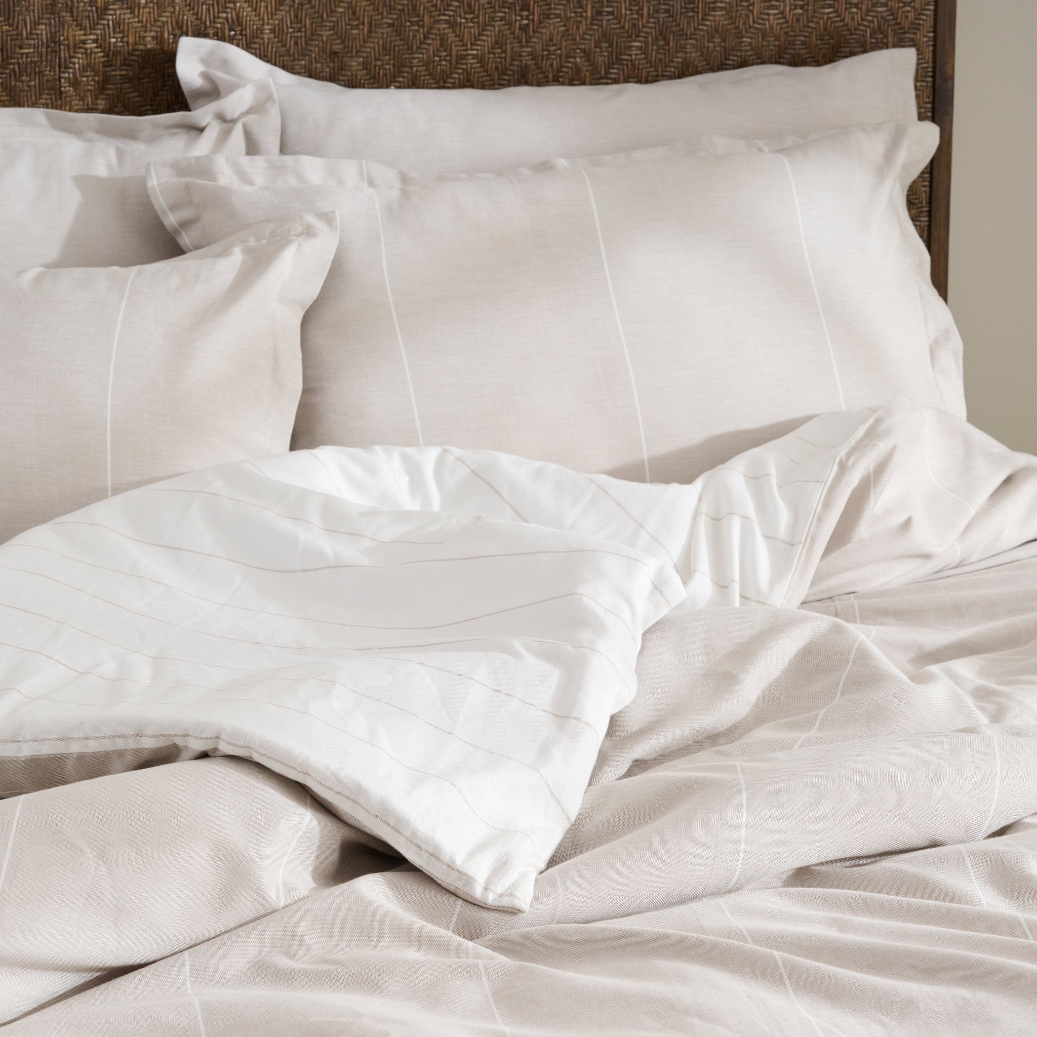 Feather Pin Pair | Cotton Bamboo | Chambray | Comforter - Product Image 