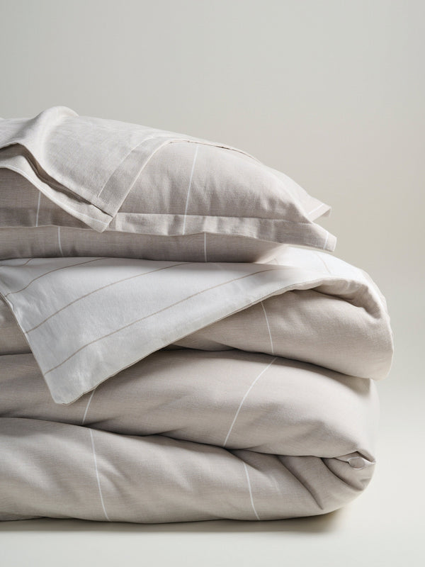 Feather Pin Pair Cotton Bamboo Chambray Comforter