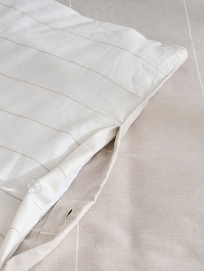 Feather Pin Pair Cotton Bamboo Chambray Duvet Cover