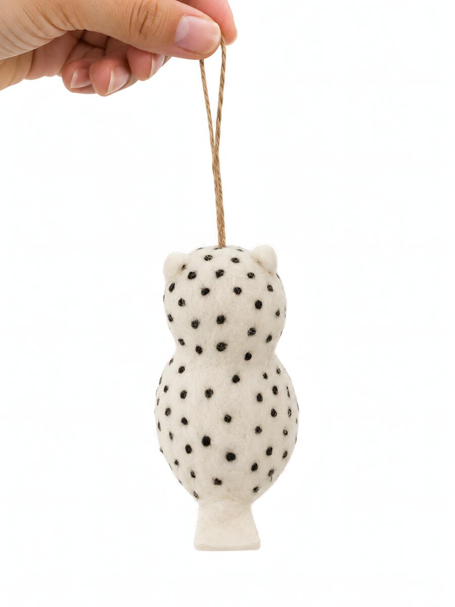 Arctic Animal Felt Ornament Set of 3 – Owl, Whale & Polar Bear