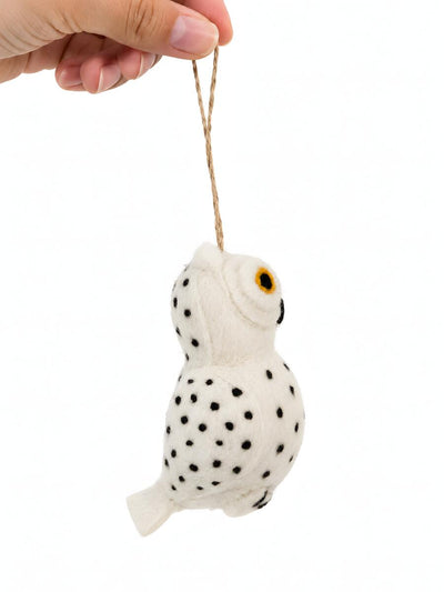 Arctic Animal Felt Ornament Set of 3 – Owl, Whale & Polar Bear