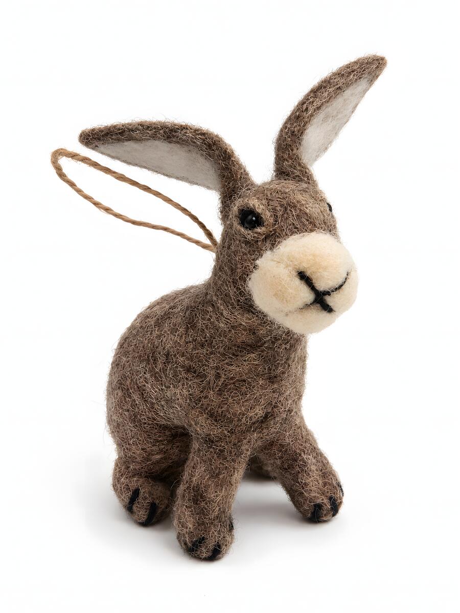 Handmade Felt Animals Nursery Decor (Tortoise + Rabbit + Carrot)