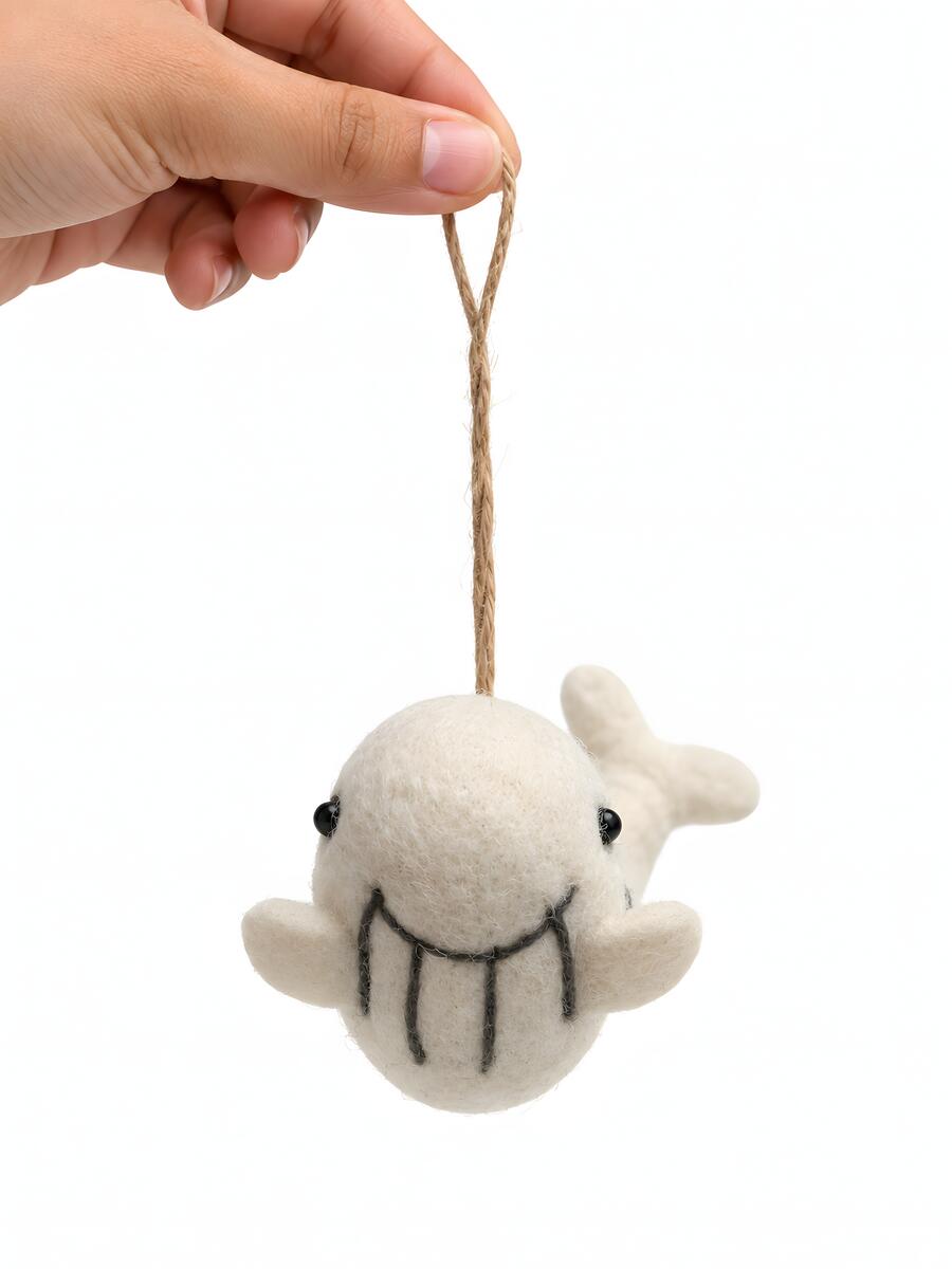 Arctic Animal Felt Ornament Set of 3 – Owl, Whale & Polar Bear