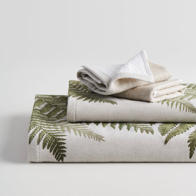 Fern Print Cotton Bamboo | Hammam Terry Towels Set