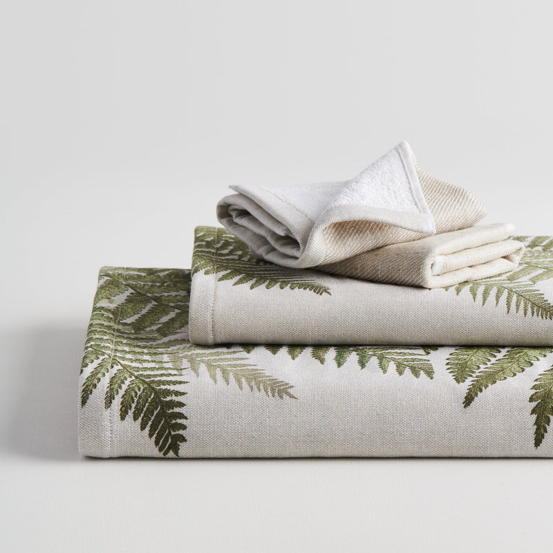 Fern Print Cotton Bamboo | Hammam Terry Towels Set