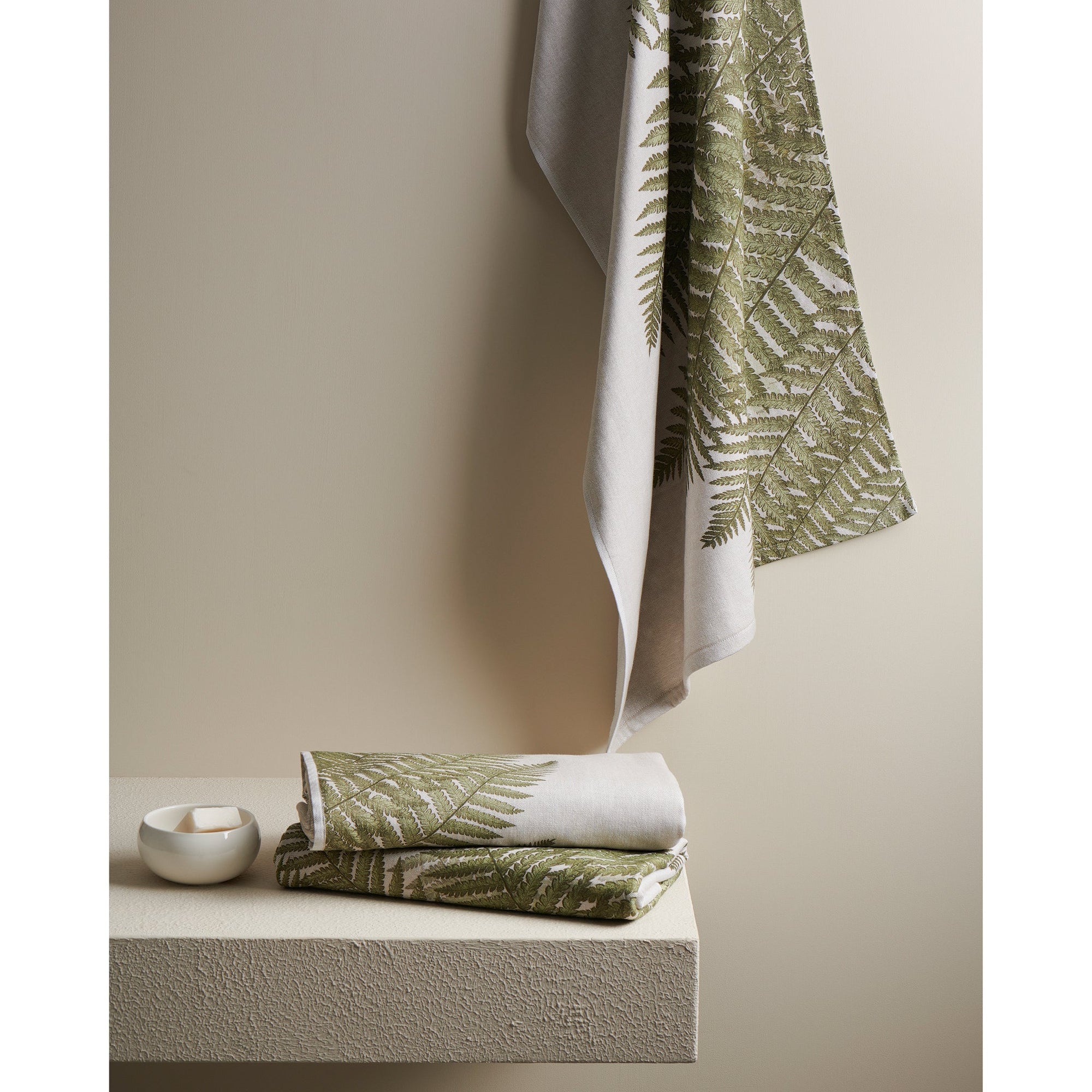 Fern Print Cotton Bamboo | Hammam Terry Towels Set