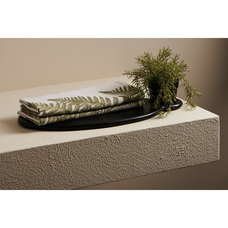 Fern Print Cotton Bamboo | Hammam Terry Towels Set