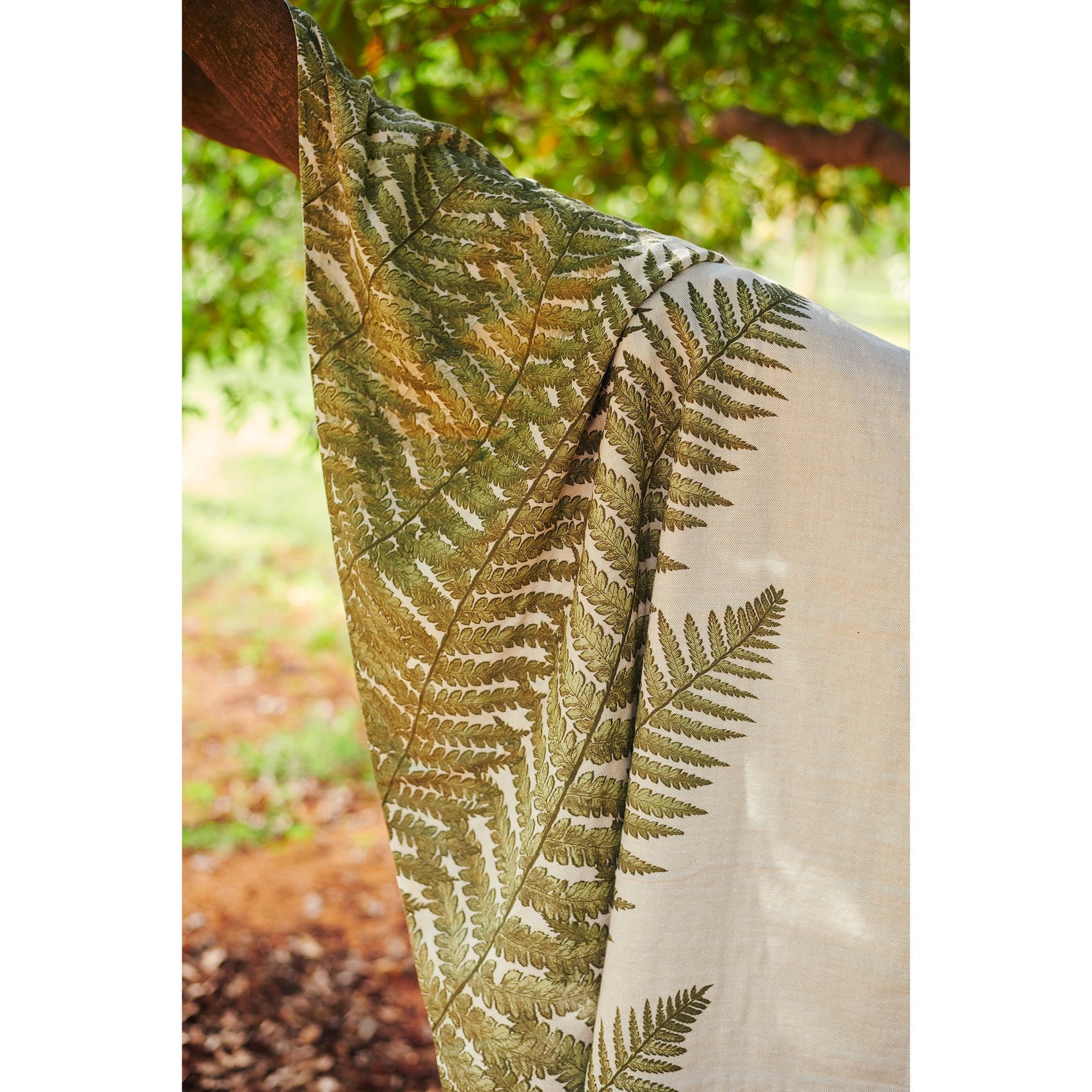 Fern PrintCotton Bamboo Hammam Terry Bath Towel