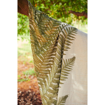 Fern PrintCotton Bamboo Hammam Terry Bath Towel