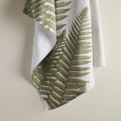 Fern Print |Cotton Bamboo | Hammam Terry | XL Bath Towel
