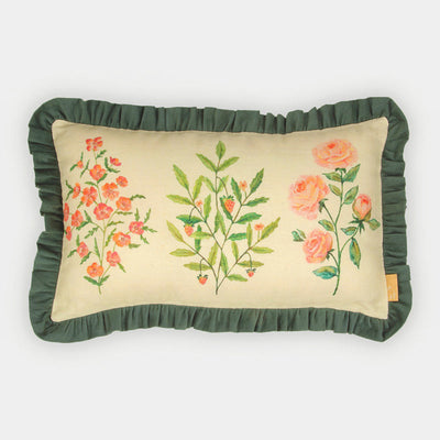 Fiora Ivory Linen Oblong Cushion Cover