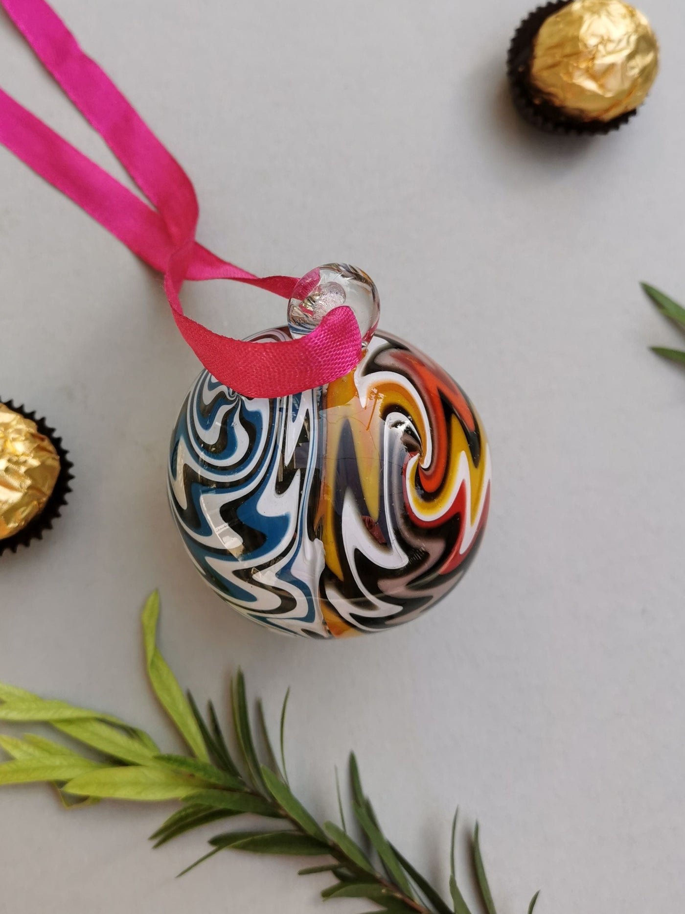 Fiesta ColorBurst - Handblown Glass Ornament