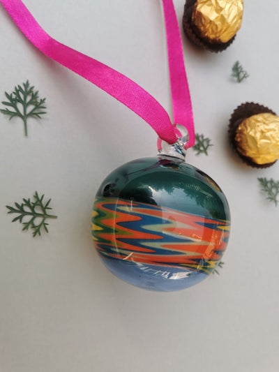 Fiesta Mandala - Handblown Glass Ornament