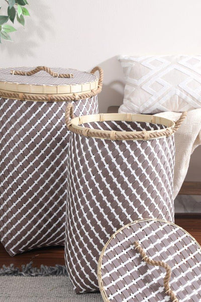 MACON BASKET BROWN WHITE