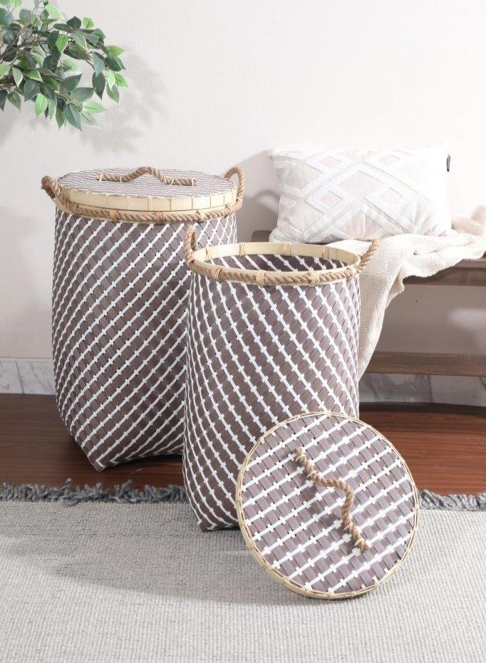 MACON BASKET BROWN WHITE