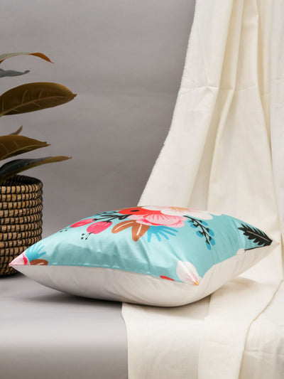 Floral Bliss Aqua Cushion