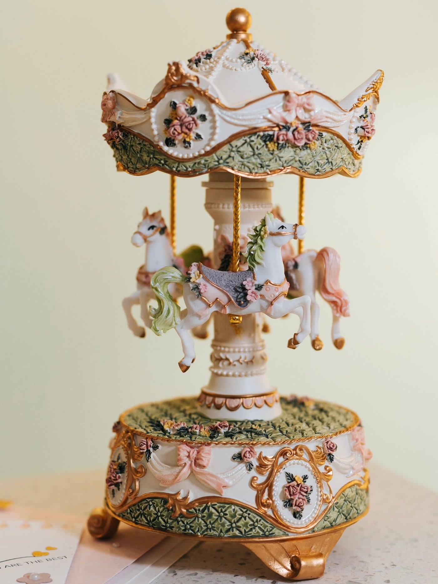 Floral Carousel Music Decor