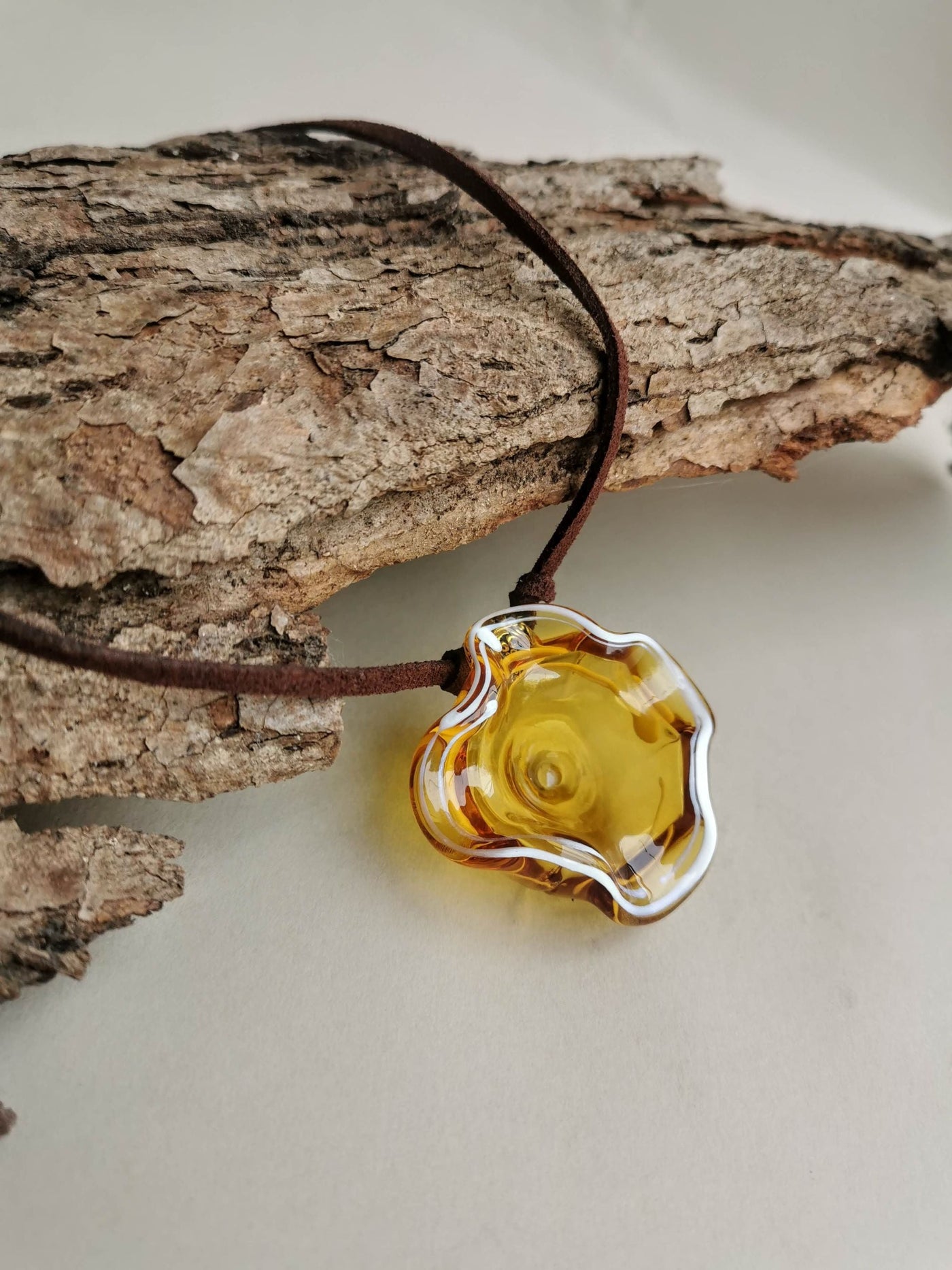 Flower Series Necklace - Amber