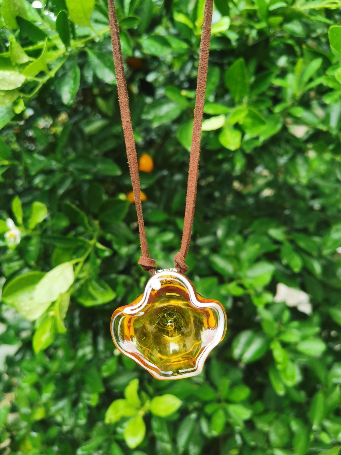 Flower Series Necklace - Amber