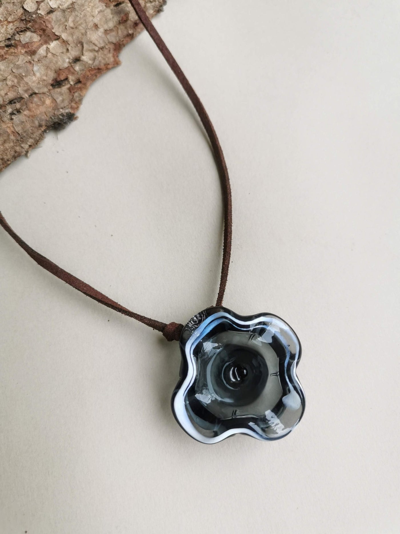 Flower Series Necklace - Smoke Grey