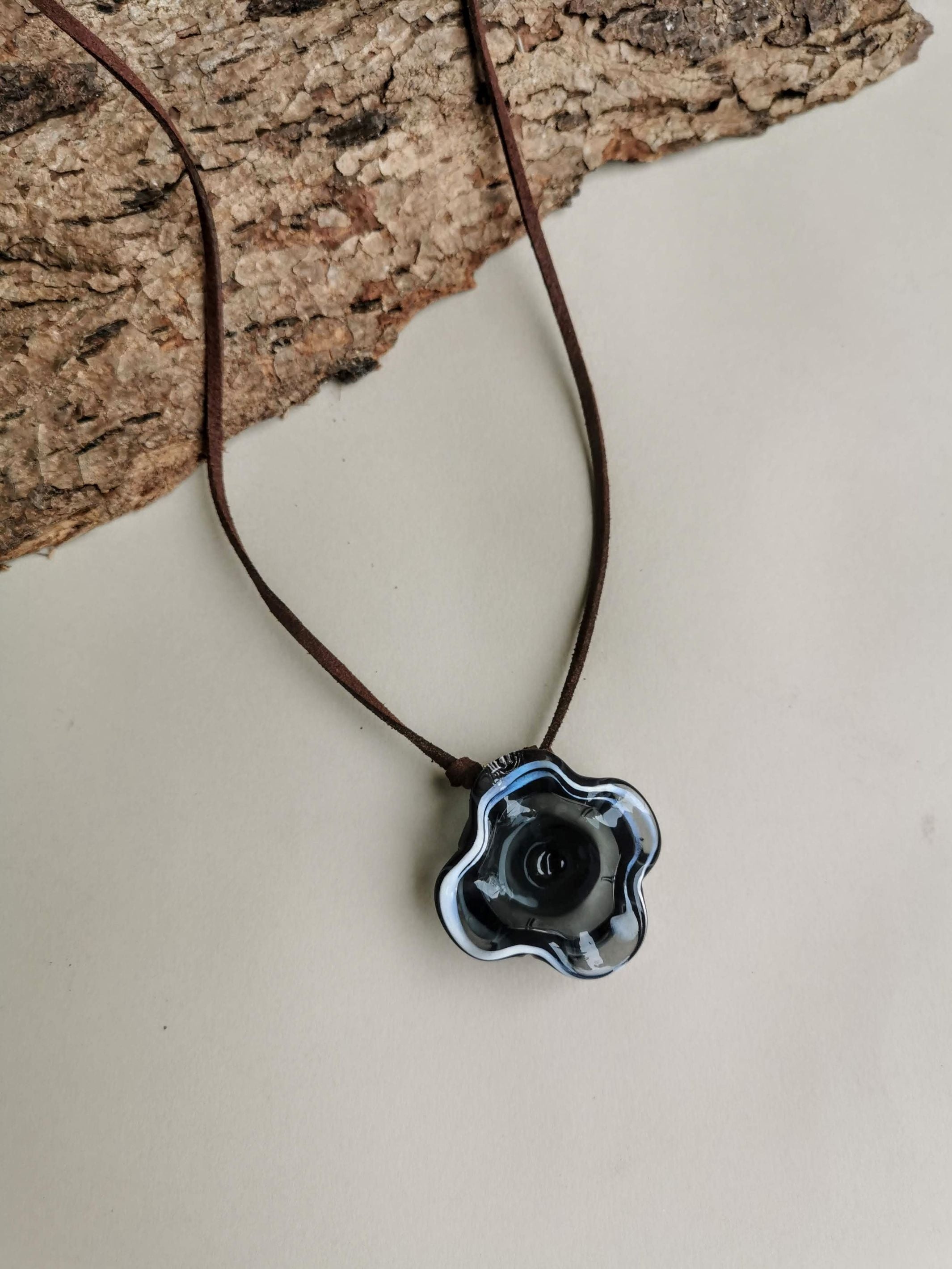 Flower Series Necklace - Smoke Grey