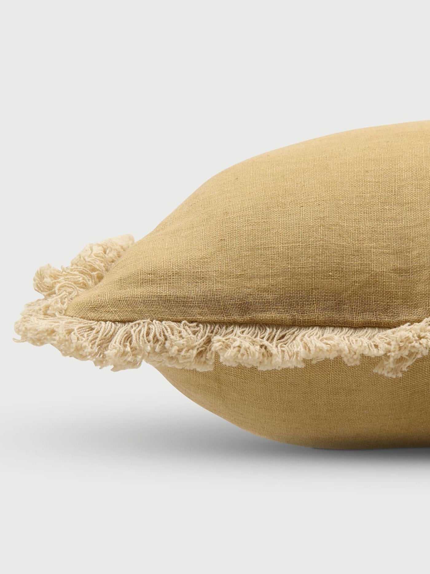 Fringe Ochre Oblong Cushion Cover