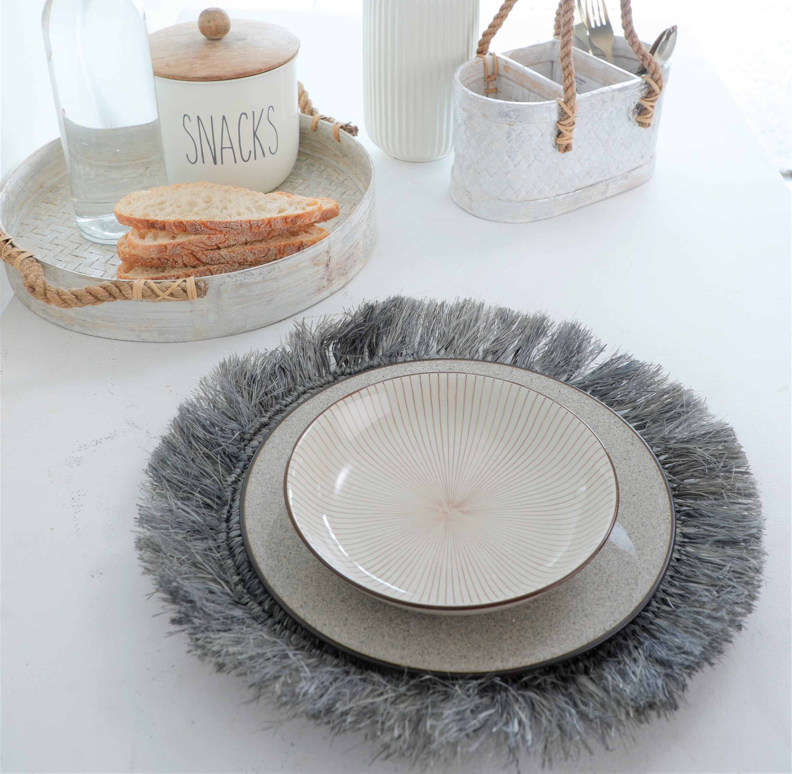 Fringe mat grey - Product Image 