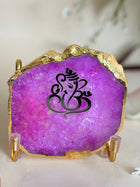 Ganesh Ji Metal Holder with Agate
