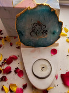 Ganesha Agate & Marble Base Tea Light Holder