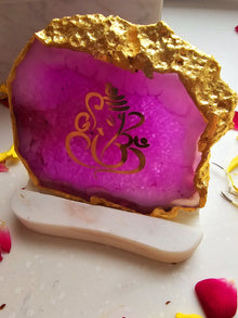 Ganesha Agate with Marble Tea light Religious Home Decor
