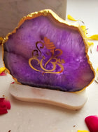 Ganesha Agate with Marble Tea light Religious Home Decor