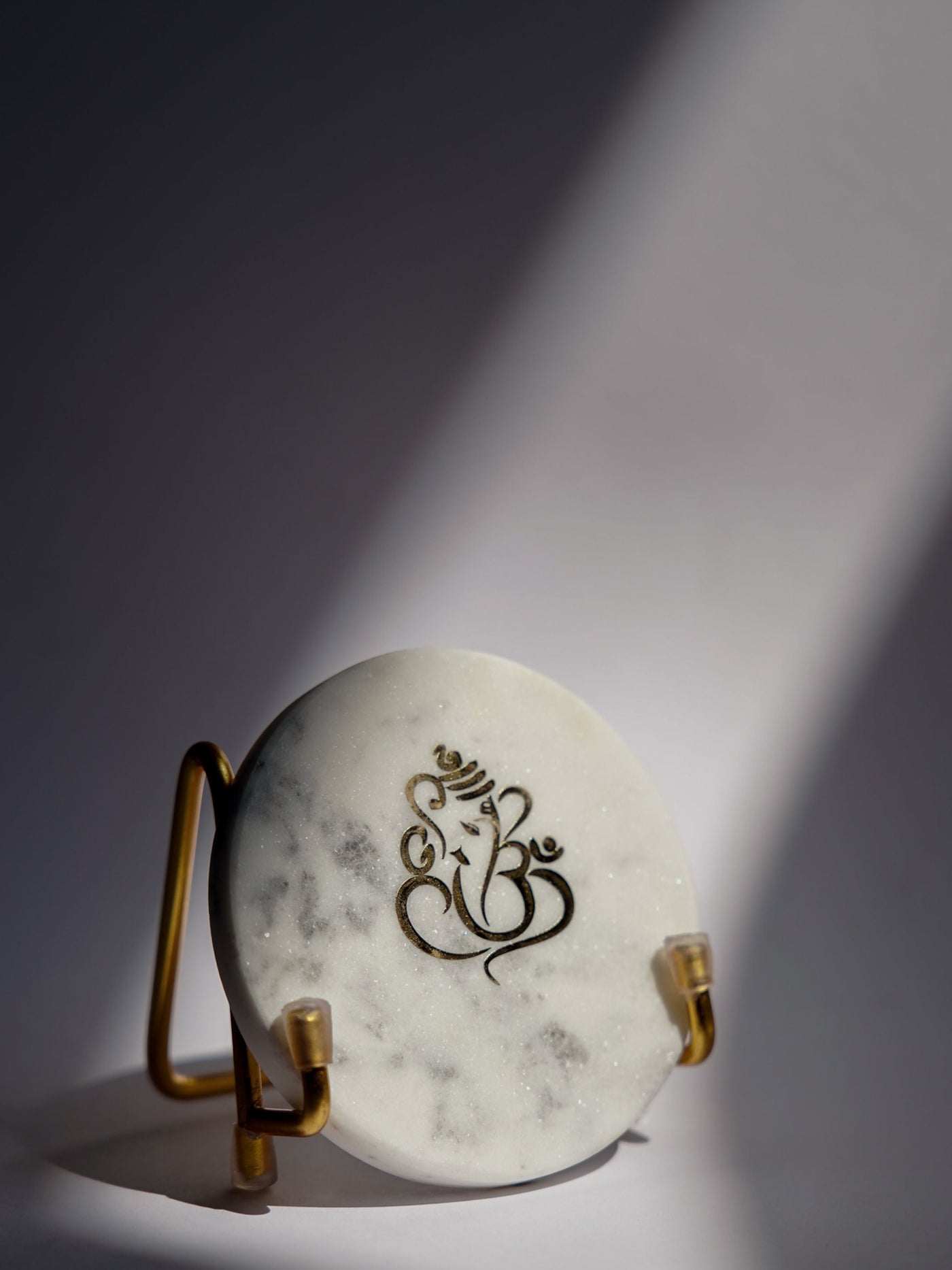 Ganesha Metal Holder with Marble
