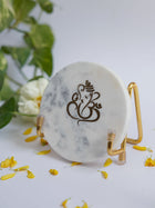 Ganesha with Marble - Metal Holder