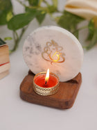 Marble & Wood -  Tea Light Holder