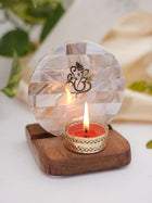 Mother of Pearl & Wood - Tea Light Holder