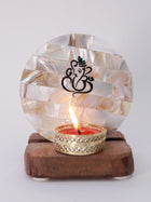 Mother of Pearl & Wood - Tea Light Holder