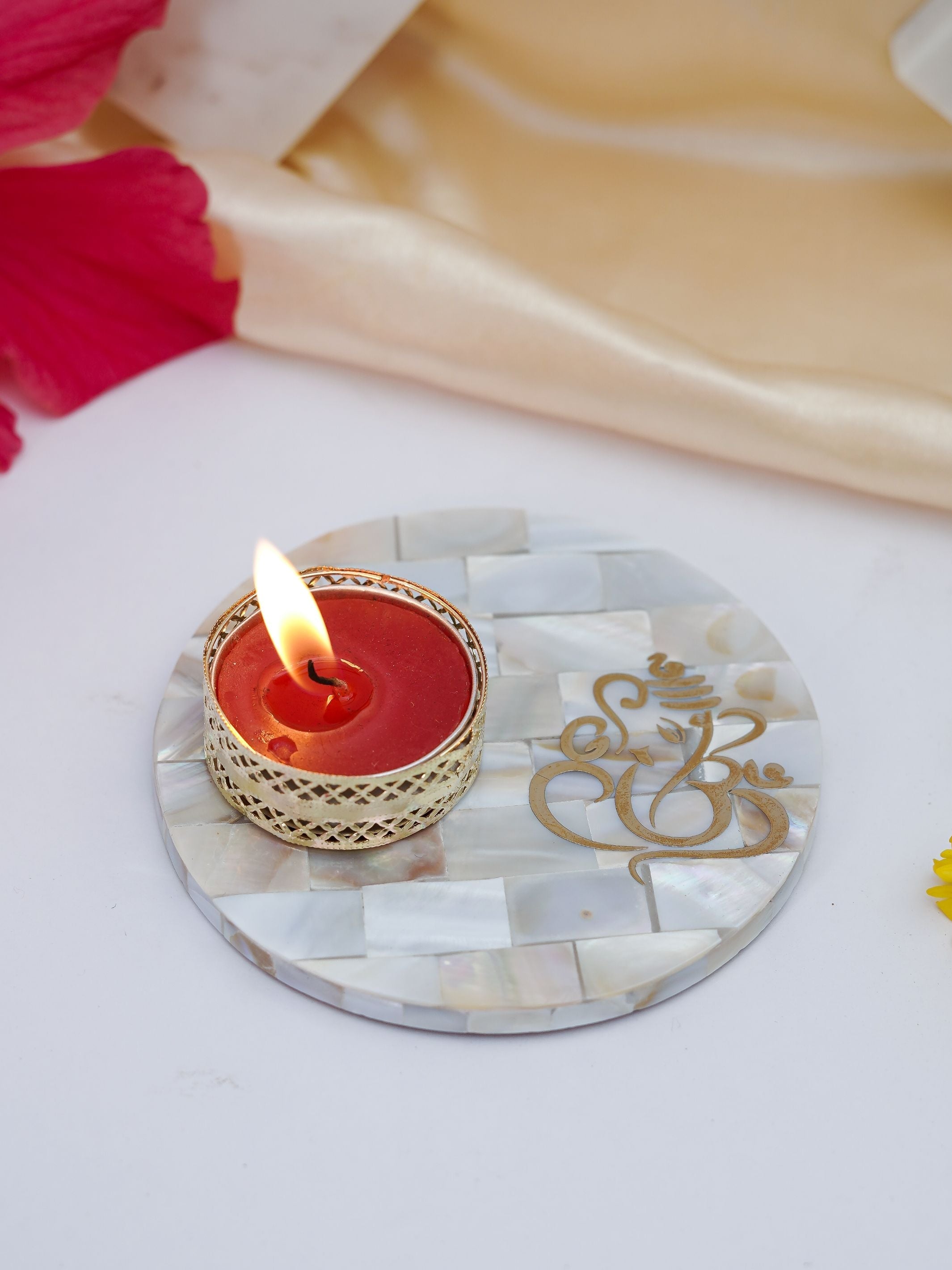 Mother of Pearl Tea Light Holder