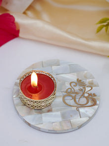 Mother of Pearl Tea Light Holder