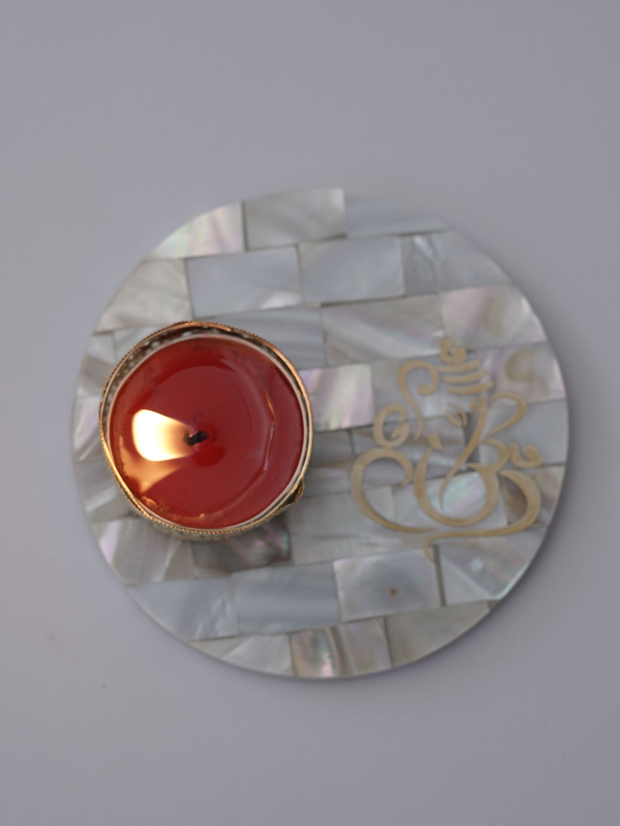 Mother of Pearl Tea Light Holder