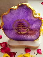 Gayatri Mantra Agate with Marble Tea light Religious Home Decor