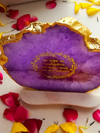 Gayatri Mantra Agate with Marble Tea light Religious Home Decor