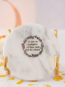 Marble Decor with  Metal Holder
