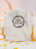 Marble Decor with  Metal Holder
