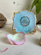 Gayatri Mantra Metal Holder with Agate