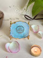 Gayatri Mantra Metal Holder with Agate