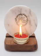 Marble & Wood -  Tea Light Holder